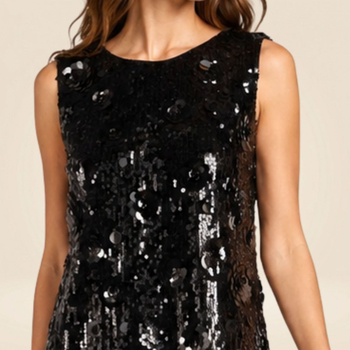MINI ABITO CON FIORI PAILLETTES